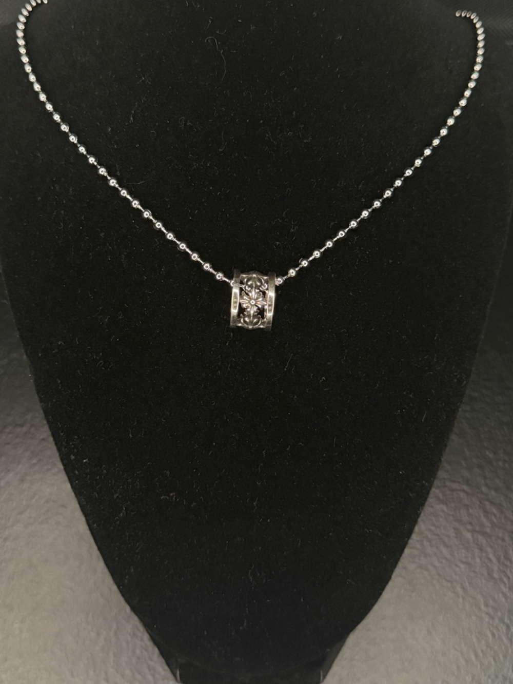 Chrome Hearts Loop Floral Crusader Flower Cross Unisex Necklace